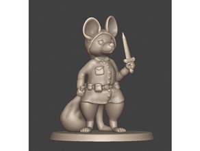 rat rogue toy & game accessories anthro anthropomorphic dnd mini miniature dungeons dragons furry mouse pathfinder ratfolk ratkin ratman rodent thief 3d print model - Mito3D