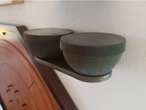 go crokinole shelf + bowls toy & game accessories board container bowl box storage vase mode 3d print model - Mito3D