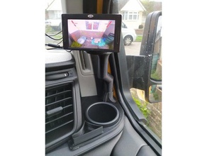 transt personalizzato retromarcia monitor titolare rhd automotive la fotocamera l'inversione di marcia transito 3d print model - Mito3D