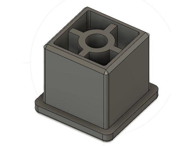 25mm tube carré arrêter bouchon de 25 mm outils chevilles carr fin la fiche stop butée le 3D print model - Mito3D