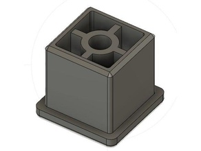 25mm Vierkantrohr stop bouchon tube carre 25 mm tools Heringe carr Ende plug Platz stopper 3d print model - Mito3D
