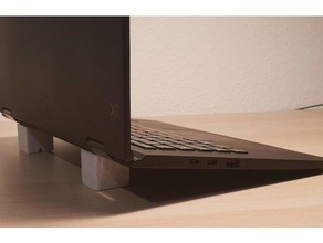 simple laptop stand airflow office desk accessories 3d print model - Mito3D