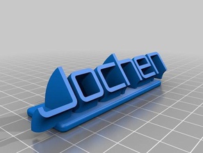 my customized sweeping name plate remix jochen office 3d print model - Mito3D