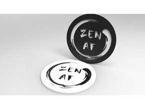 zen af - coaster v 01 famiglia drink zenaf 3d print model - Mito3D