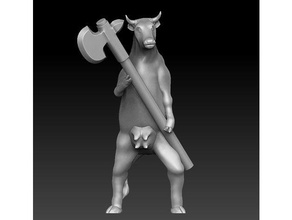 killer cow games animal diablo dnd halberd hell miniature rpg tabletop wargame warhammer 3d print model - Mito3D