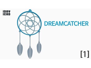 1Tag 1cad-dreamcatcher-1 Dekor 1cad 1day1cad Dekoration dreamcatcher Halter Haus Innenraum Raum 3d print model - Mito3D