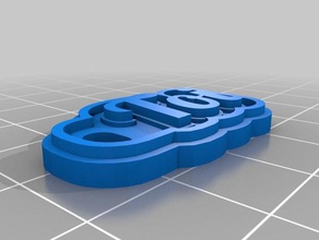 meine angepasste multiline-tag Schlüsselanhänger toi Silber Basis mit schwarzen Buchstaben kundengebundene 3d print model - Mito3D