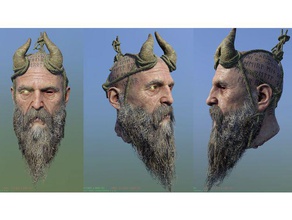 mimir cabeza los gadgets dios de la guerra llavero kratos norse norsemythology mitología nórdica 3d print model - Mito3D