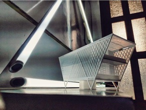 Fassaden-Arbeit dimond Wände die Architektur Kunst adaptive Gebäude coustomizable Puppenhaus-Möbel einfach drucken Fassade Möbel Glas Interieur-design Modell-Möbel bewegliche Teile nosupport transparent 3d print model - Mito3D