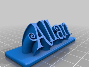 allan office customized 3d print model - Mito3D