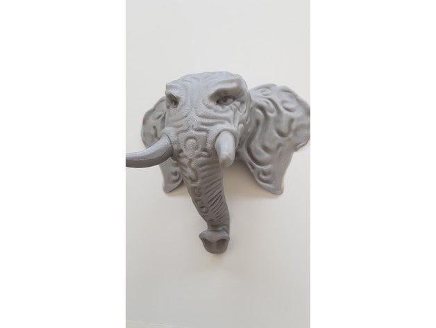 elephant head art animal statue 3D print model - Mito3D