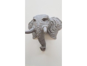 elephant head art animal statue 3d print model - Mito3D