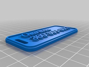 my customized multiline tag keychain - charlotte keychains 3d print model - Mito3D