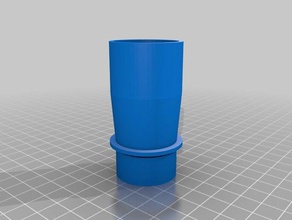 my customized vacuum hose adapter 2 parts 3d print model - Mito3D