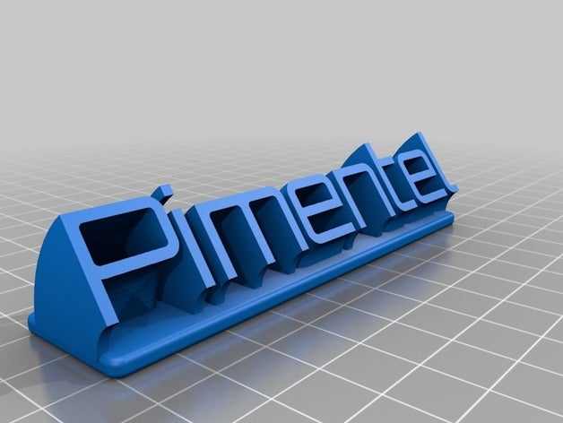 my customized sweeping name plate remix office 3D print model - Mito3D
