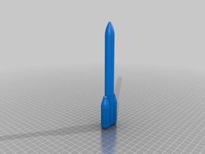 cohetes de física y astronomía modelo cohete el solid rocket booster 3d print model - Mito3D