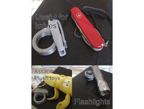pocket clip lanyard whistle tool holders & boxes belt flashlight swiss army knife holder 3d print model - Mito3D