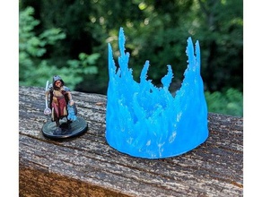 spell effect chill shield flame toys & games d&d dungeon dungeons dragons fire ice pathfinder 3d print model - Mito3D