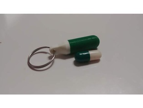 1-pill keychain container containers 3d print model - Mito3D