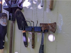garden tools hangers shovel rake axe broom hand outdoor & gardening 3d print model - Mito3D