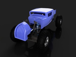 scx10 hotrod body r c vehicles 110th scale axial ossum rc 3d print model - Mito3D