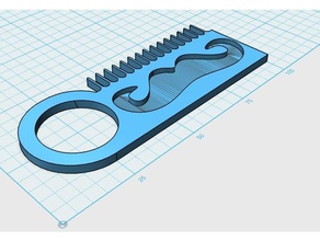 barba, baffi, pettine La stampa 3d barba pennello spazzola per capelli i baffi 3d print model - Mito3D