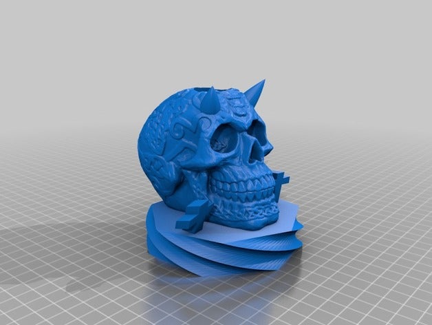 kafatası kerzenhalter 3d baskı kürek 3D print model - Mito3D