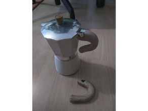 espresso maker handle replacement parts coffee 3d print model - Mito3D