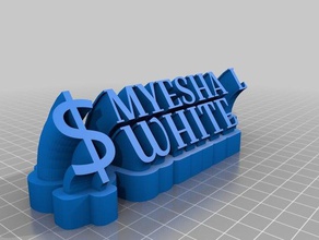 myesha2 office personalizado 3d print model - Mito3D