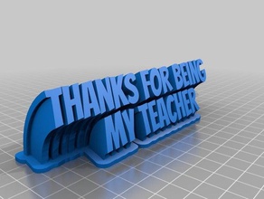 teacher appreciation name plate office customized 3d print model - Mito3D