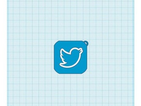 logotipo de twitter La impresión en 3d la red social 3d print model - Mito3D