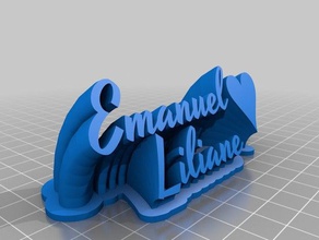 ema lili office customized 3d print model - Mito3D