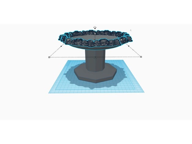 pássaro banheira rochas esculturas 3D print model - Mito3D