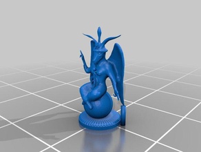 baphomet estátua esculturas crowley magia thelema 3d print model - Mito3D