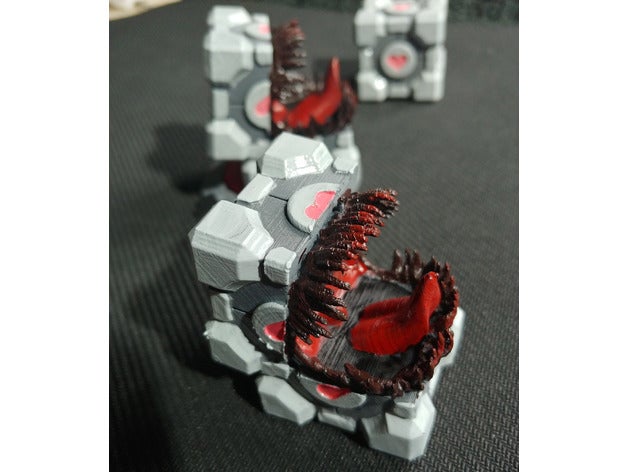 companion cube mimic creatures creature dnd miniature dungeons dragons monster portal 2 rpg tabletop 3D print model - Mito3D