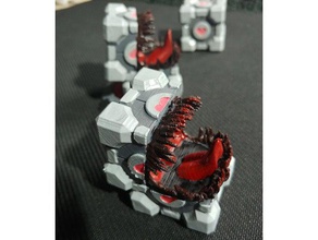 companion cube mimic creatures creature dnd miniature dungeons dragons monster portal 2 rpg tabletop 3d print model - Mito3D