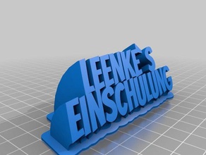 leenks einschulung de la oficina personalizado 3d print model - Mito3D