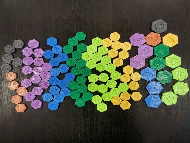 a terraformação de marte recurso tokens brinquedo & acessórios para jogos token 3D print model - Mito3D