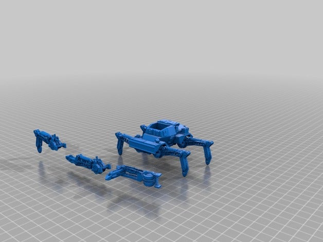 totalmente posable caminar mech La impresión en 3d 28mm warhammer 3D print model - Mito3D