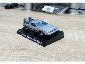 back future delorean time machine holder hot-wheels toy & game accessories car hot wheels 3d print model - Mito3D