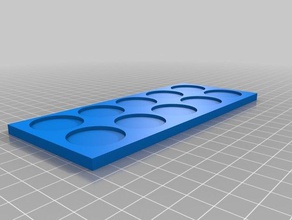 25mm 10 men movement tray 2 rows models bases 40k warhammer admech astra militarum base dnd miniature fantasy imprial military miltary orcs star wars tau wargame wargaming 40000 wh40k 3d print model - Mito3D
