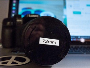 72mm lens cap camera bokeh dslr 3d print model - Mito3D