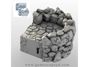 sample old stone fort toy & game accessories barbarian castle dungeons dragons frostgrave goblin orc pathfinder warhammer 3d print model - Mito3D