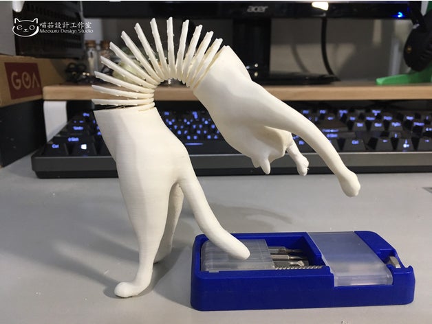 hug me spring cat funny longer 3D print model - Mito3D