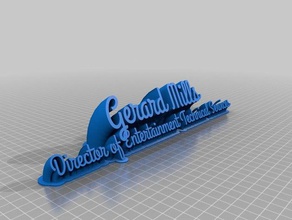 name tag office customized 3d print model - Mito3D
