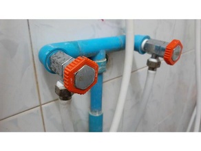 robinet bouton anti-slip grip anneau 25mm salle de bains antidérapante le poignée du l'eau 3d print model - Mito3D