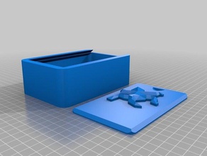 mc escher lucertola box utensili & caselle a mosaico 3d print model - Mito3D