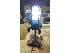 antique rocket lamp base household desk lighting 3d print model - Mito3D