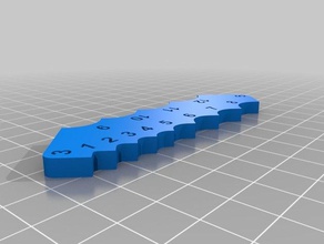 fillet gauge inset numbers tools design tool 3d print model - Mito3D