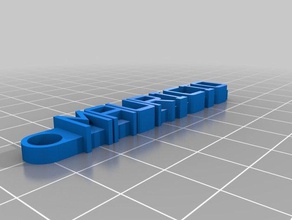 il mio messaggio personalizzato portachiavi b organizzazione su misura 3d print model - Mito3D